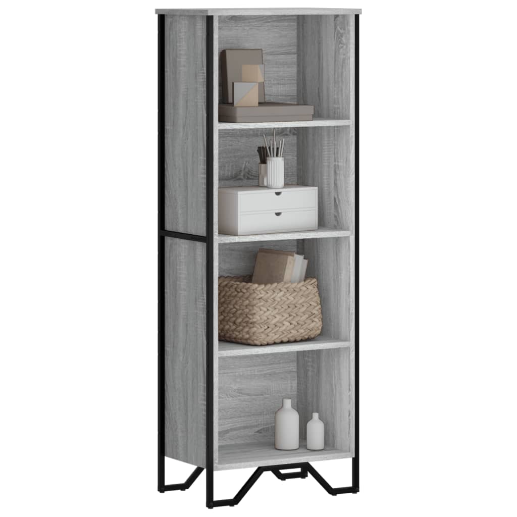 Βιβλιοθήκη Γκρι Sonoma 50x31x137,5 εκ. από Επεξεργ. Ξύλο
