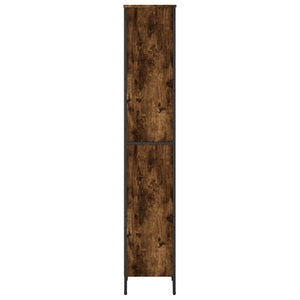 Βιβλιοθήκη Καπνιστή Δρυς 50x31x169 εκ. από Επεξεργασμένο Ξύλο