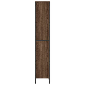 Βιβλιοθήκη Καφέ Δρυς 50x31x169 εκ. από Επεξεργασμένο Ξύλο - Pakobazaar