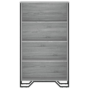 Βιβλιοθήκη Γκρι Sonoma 80x31x137,5 εκ. από Επεξεργ. Ξύλο