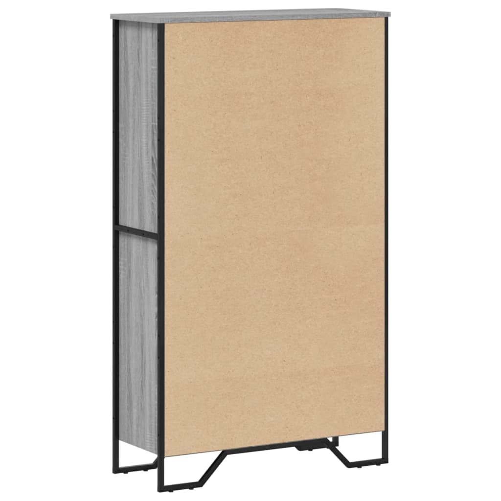 Βιβλιοθήκη Γκρι Sonoma 80x31x137,5 εκ. από Επεξεργ. Ξύλο