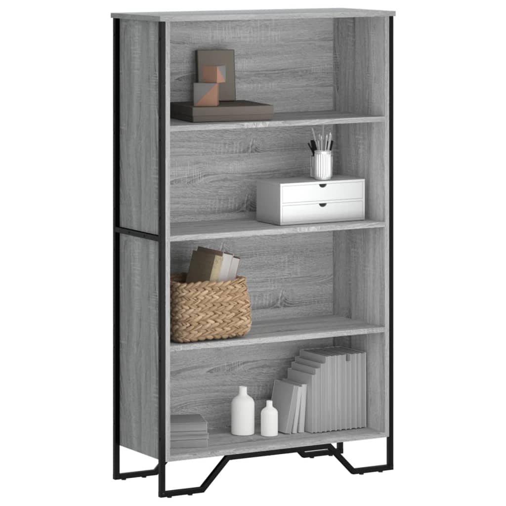 Βιβλιοθήκη Γκρι Sonoma 80x31x137,5 εκ. από Επεξεργ. Ξύλο
