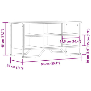 Παπουτσοθήκη Γκρι Sonoma 90x38x45,5 εκ. από Επεξεργ. Ξύλο - Pakobazaar