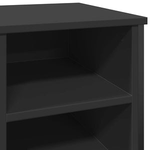 Παπουτσοθήκη Μαύρη 90x38x61,5 εκ. από Επεξεργασμένο Ξύλο