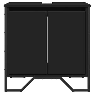 Ντουλάπι Νιπτήρα Μπάνιου Μαύρο 60x35x60 εκ. Επεξεργασμένο Ξύλο - Pakobazaar