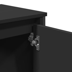 Ντουλάπι Νιπτήρα Μπάνιου Μαύρο 60x35x60 εκ. Επεξεργασμένο Ξύλο - Pakobazaar