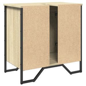 Ντουλάπι Νιπτήρα Μπάνιου Sonoma Δρυς 60x35x60 εκ. Επεξ. Ξύλο