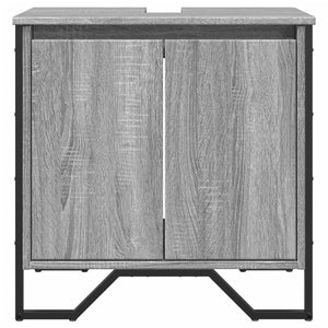 Ντουλάπι Νιπτήρα Μπάνιου Γκρι Sonoma 60x35x60 εκ. Επεξ. Ξύλο