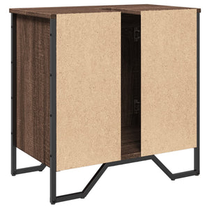 Ντουλάπι Νιπτήρα Μπάνιου Καφέ Δρυς 60x35x60 εκ. Επεξ. Ξύλο - Pakobazaar