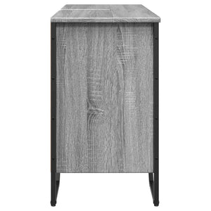 Ντουλάπι Νιπτήρα Μπάνιου Γκρι Sonoma 91x35x60 εκ. Επεξ. Ξύλο