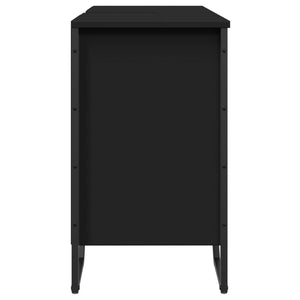 Ντουλάπι Νιπτήρα Μπάνιου Μαύρο 91x35x60 εκ. Επεξεργασμένο Ξύλο - Pakobazaar