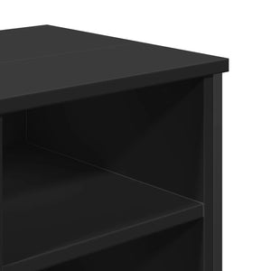 Ντουλάπι Νιπτήρα Μπάνιου Μαύρο 91x35x60 εκ. Επεξεργασμένο Ξύλο - Pakobazaar