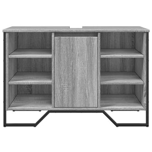 Ντουλάπι Νιπτήρα Μπάνιου Γκρι Sonoma 91x35x60 εκ. Επεξ. Ξύλο - Pakobazaar