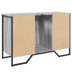 Ντουλάπι Νιπτήρα Μπάνιου Γκρι Sonoma 91x35x60 εκ. Επεξ. Ξύλο - Pakobazaar