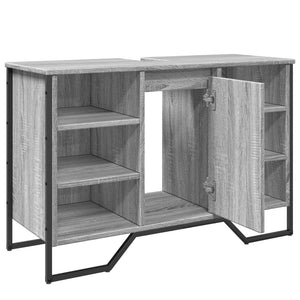 Ντουλάπι Νιπτήρα Μπάνιου Γκρι Sonoma 91x35x60 εκ. Επεξ. Ξύλο - Pakobazaar