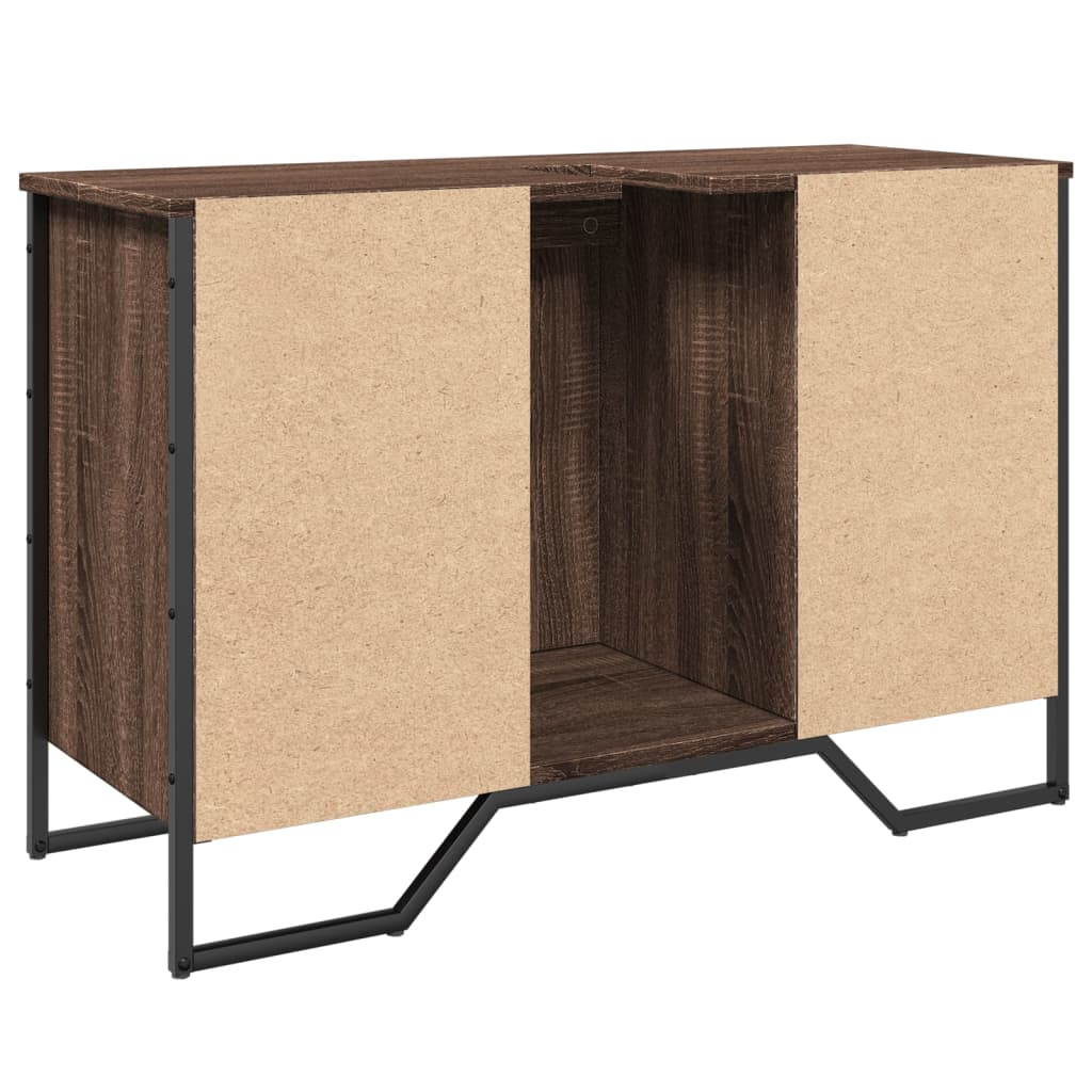 Ντουλάπι Νιπτήρα Μπάνιου Καφέ Δρυς 91x35x60 εκ. Επεξ. Ξύλο