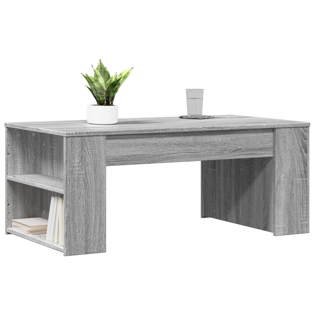 Τραπεζάκι Σαλονιού Γκρι Sonoma 102x55x42 εκ. Επεξεργασμένο Ξύλο - Pakobazaar