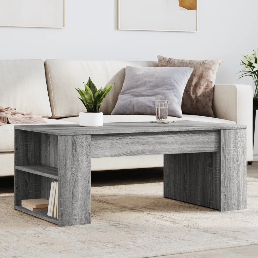 Τραπεζάκι Σαλονιού Γκρι Sonoma 102x55x42 εκ. Επεξεργασμένο Ξύλο - Pakobazaar