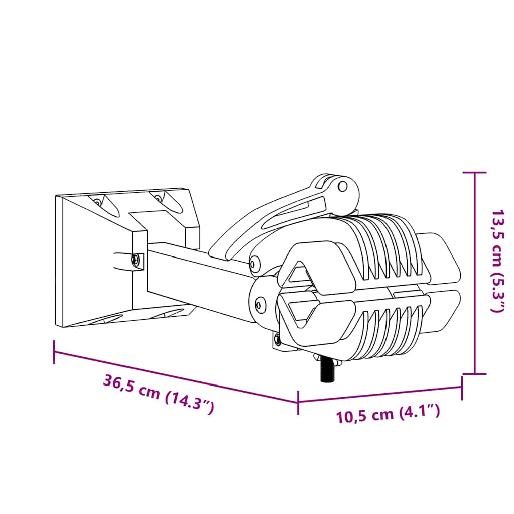 Βάση Επισκευής Ποδηλάτων Επιτοίχια Κόκκινη/Μαύρη Ατσάλινη