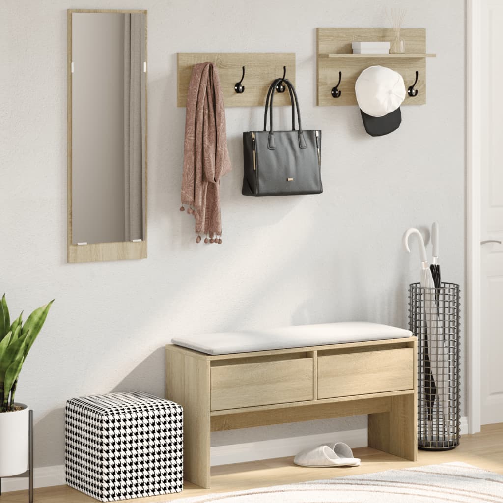 Σετ Επίπλων 4 Τεμ. Διαδρόμου Sonoma δρυς Επεξεργασμένο Ξύλο