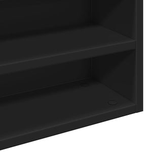 Ραφιέρα Μαύρη 100x15x58 εκ. από Επεξεργασμένο Ξύλο