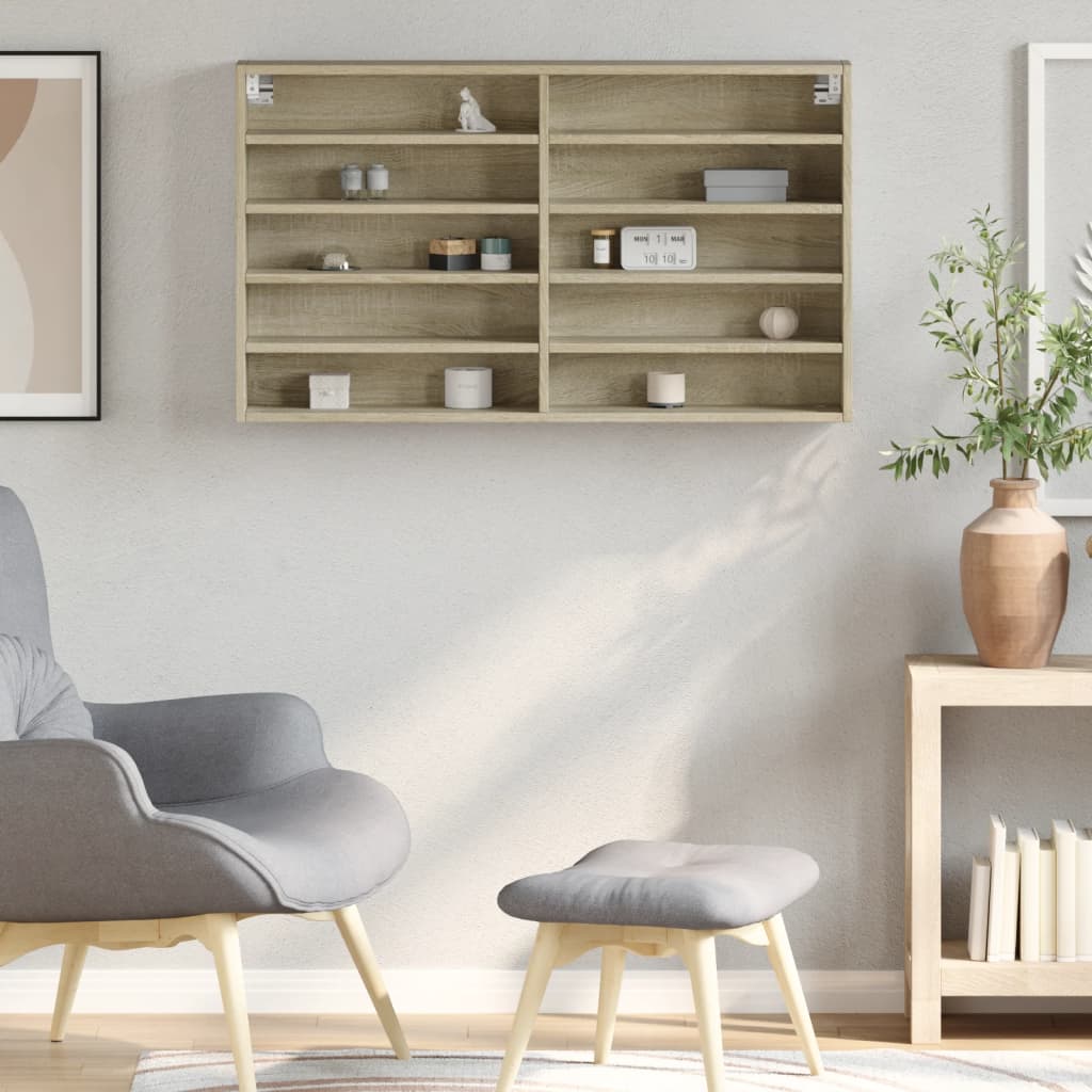 Βιτρίνα Χρώμα Sonoma Δρυς 100x15x58 εκ. από Επεξεργασμένο Ξύλο - Pakobazaar