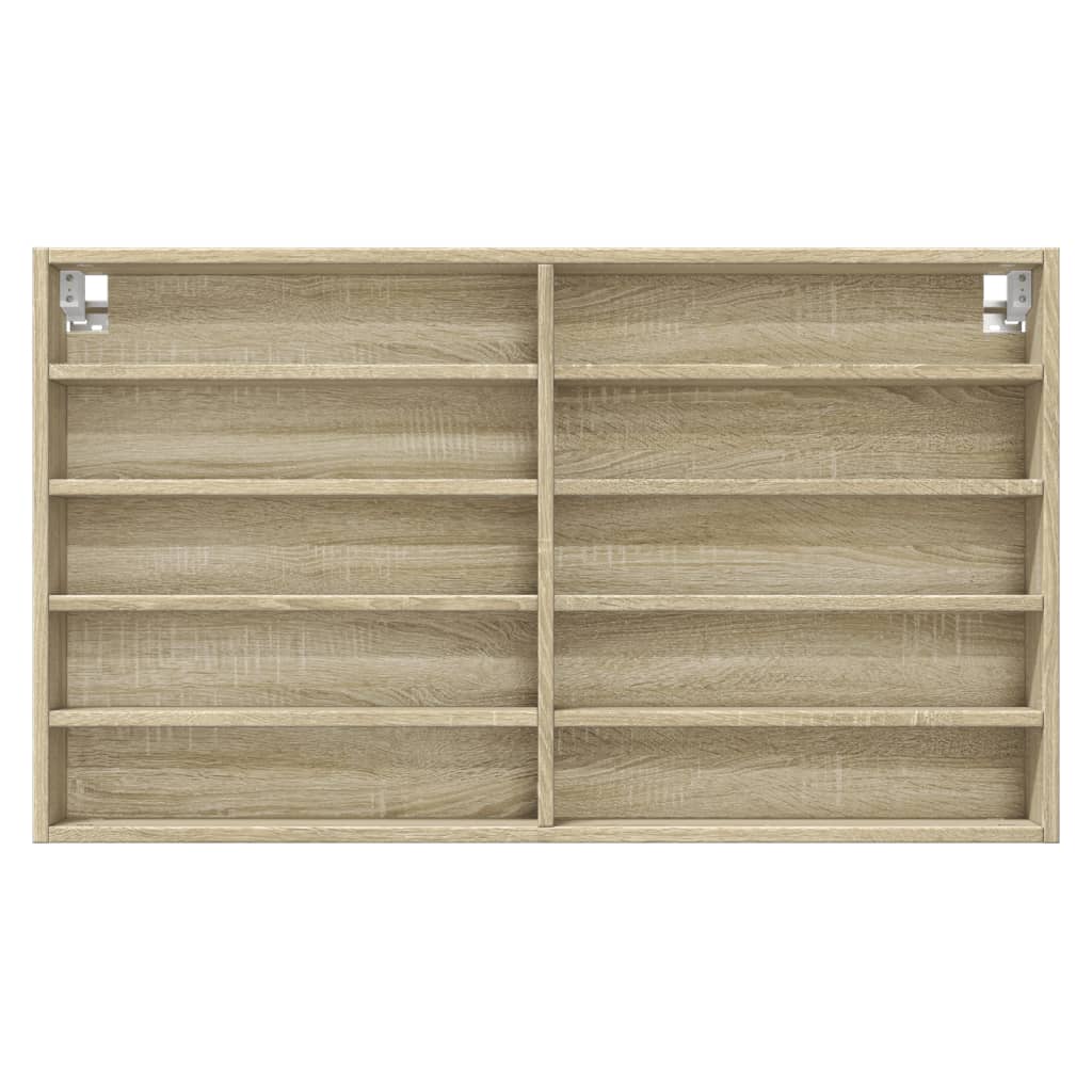 Βιτρίνα Χρώμα Sonoma Δρυς 100x15x58 εκ. από Επεξεργασμένο Ξύλο - Pakobazaar