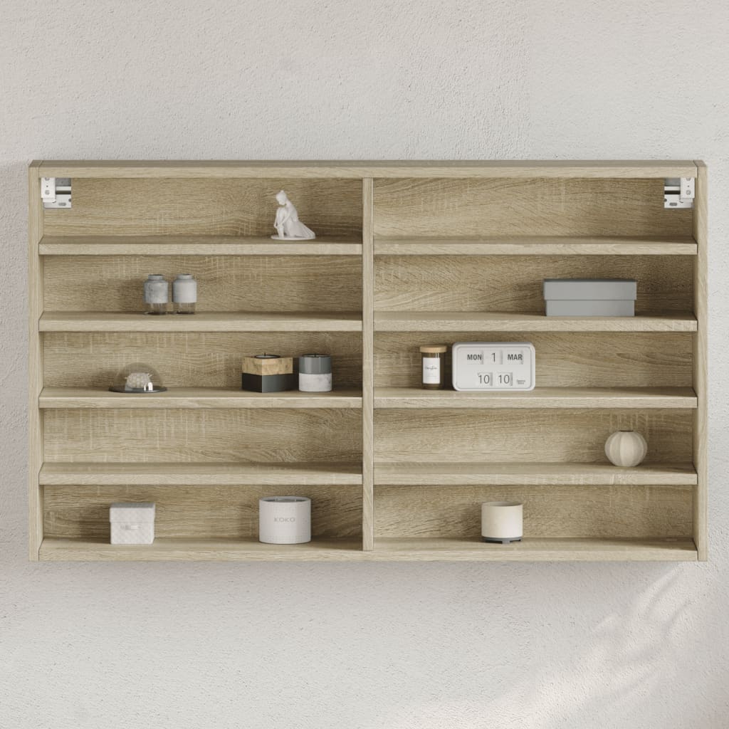 Βιτρίνα Χρώμα Sonoma Δρυς 100x15x58 εκ. από Επεξεργασμένο Ξύλο - Pakobazaar