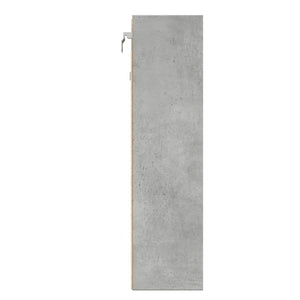 Βιτρίνα Γκρι Σκυροδέματος 100x15x58 εκ. από Επεξεργασμένο Ξύλο