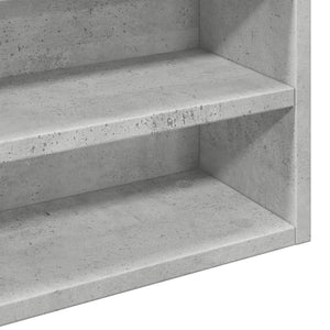 Βιτρίνα Γκρι Σκυροδέματος 100x15x58 εκ. από Επεξεργασμένο Ξύλο