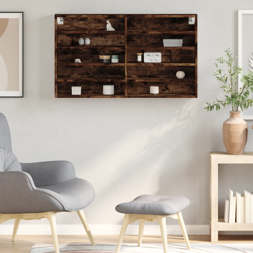 Βιτρίνα Καπνιστή Δρυς 100x15x58 εκ. από Επεξεργασμένο Ξύλο - Pakobazaar