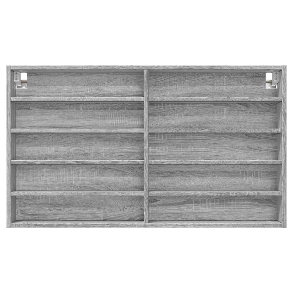 Βιτρίνα Γκρι Sonoma 100x15x58 εκ. από Επεξεργασμένο Ξύλο