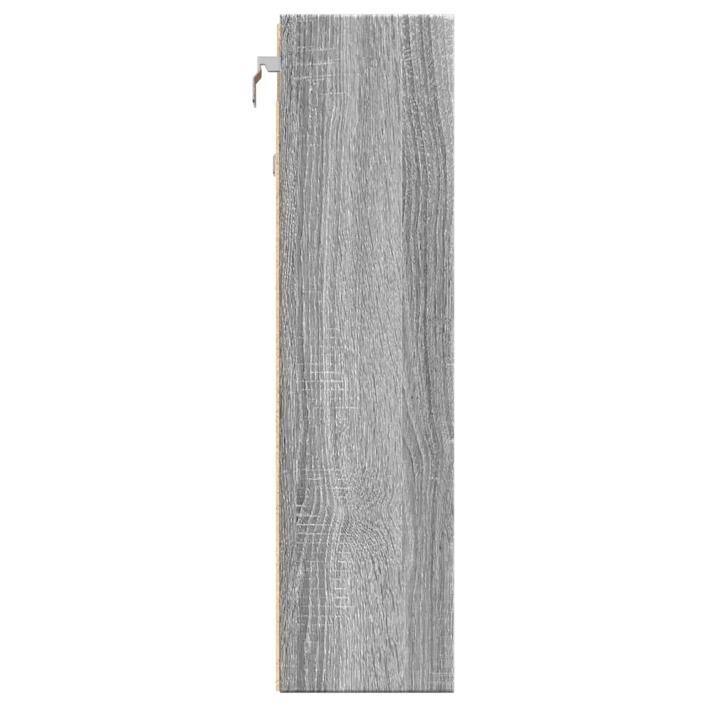 Βιτρίνα Γκρι Sonoma 100x15x58 εκ. από Επεξεργασμένο Ξύλο
