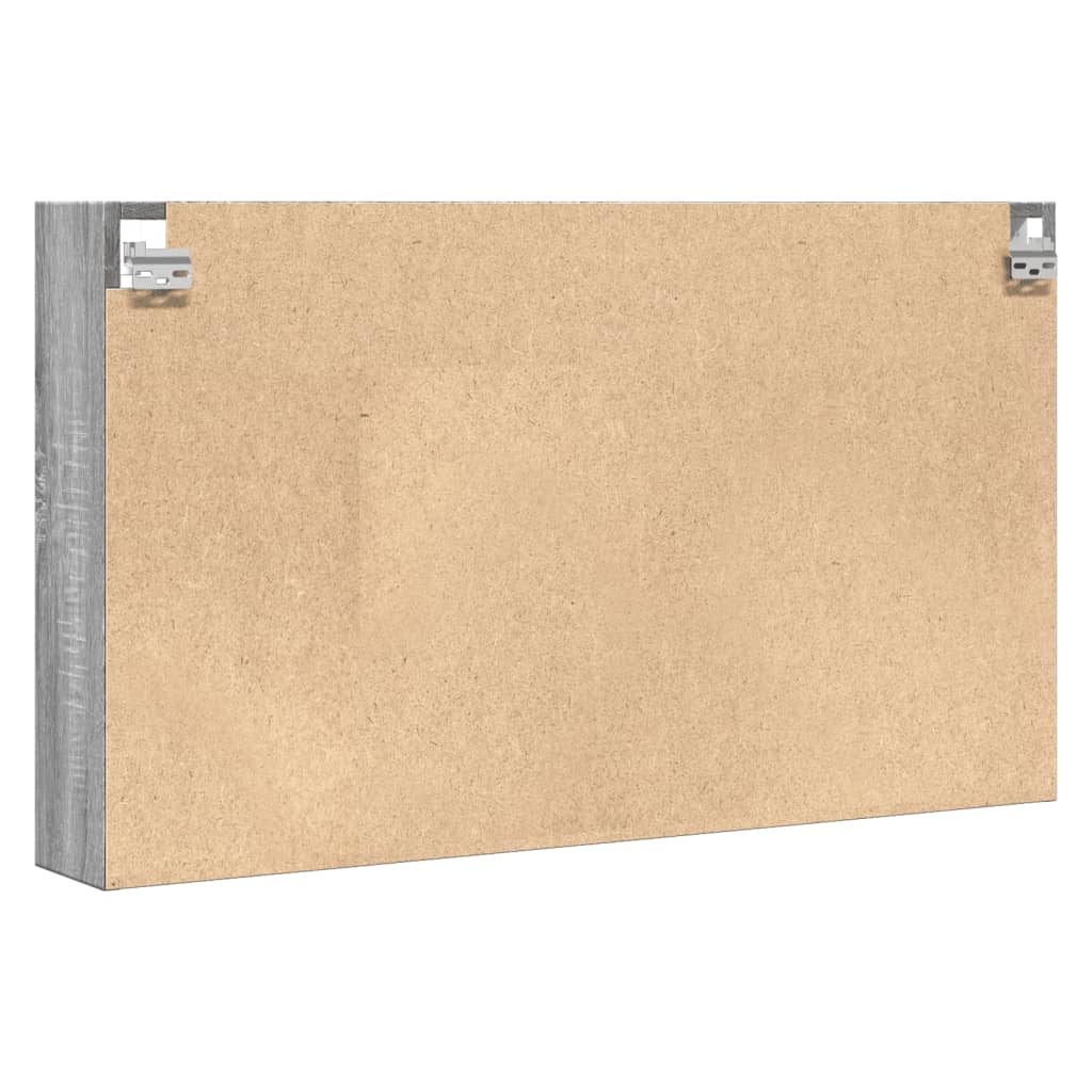 Βιτρίνα Γκρι Sonoma 100x15x58 εκ. από Επεξεργασμένο Ξύλο