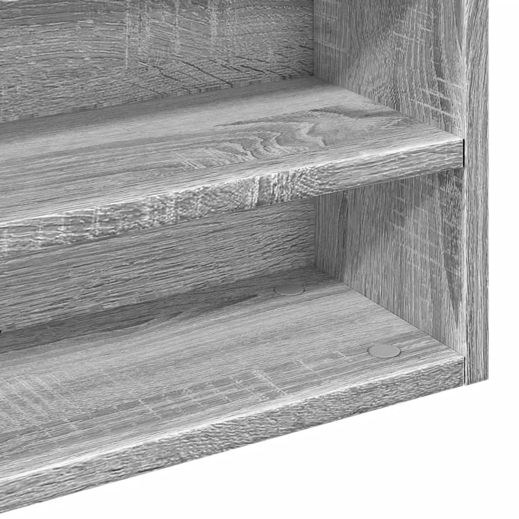 Βιτρίνα Γκρι Sonoma 100x15x58 εκ. από Επεξεργασμένο Ξύλο