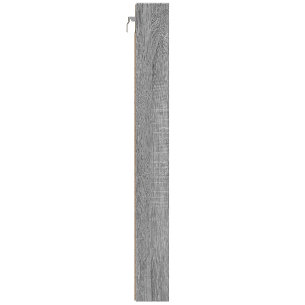 Βιτρίνα Γκρι Sonoma 100x8,5x75 εκ. από Επεξεργασμένο Ξύλο