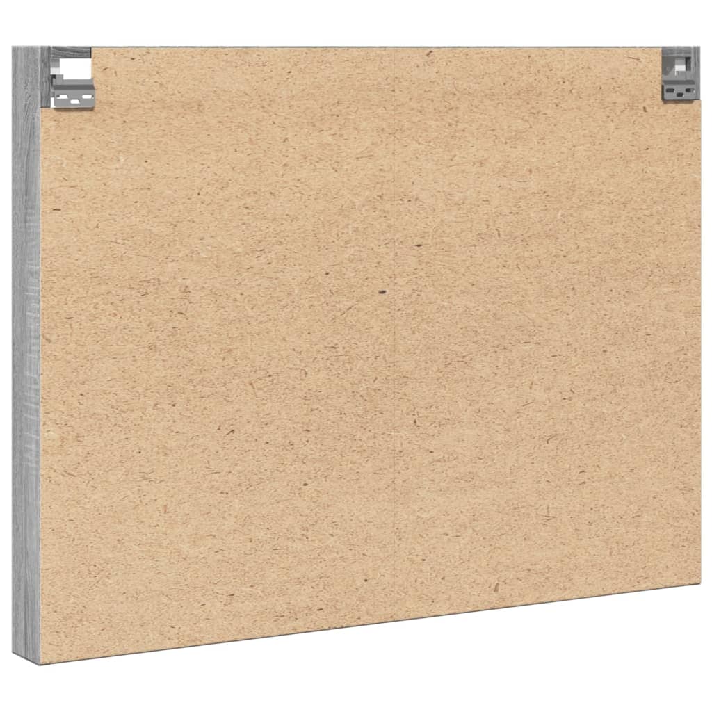 Βιτρίνα Γκρι Sonoma 100x8,5x75 εκ. από Επεξεργασμένο Ξύλο