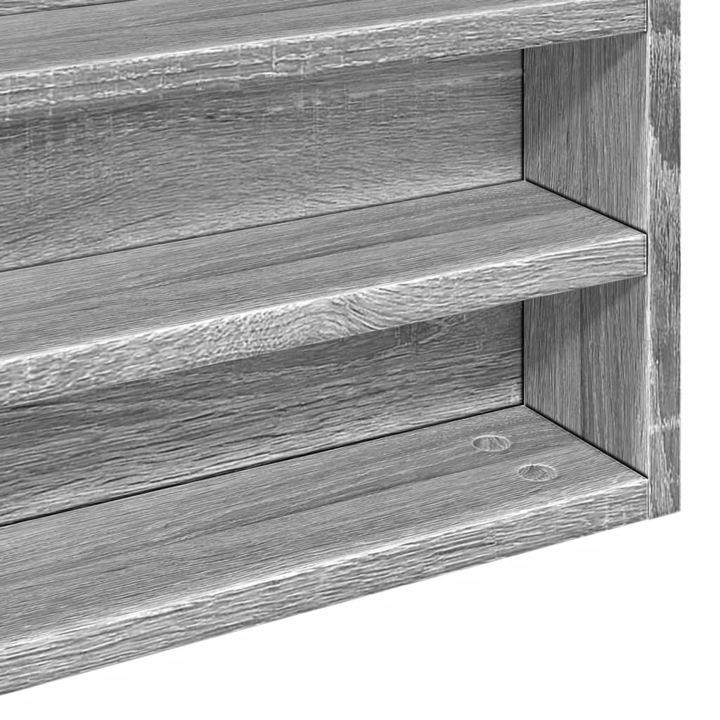 Βιτρίνα Γκρι Sonoma 100x8,5x75 εκ. από Επεξεργασμένο Ξύλο