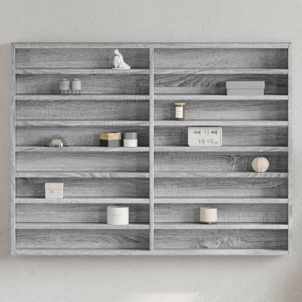 Βιτρίνα Γκρι Sonoma 100x8,5x75 εκ. από Επεξεργασμένο Ξύλο