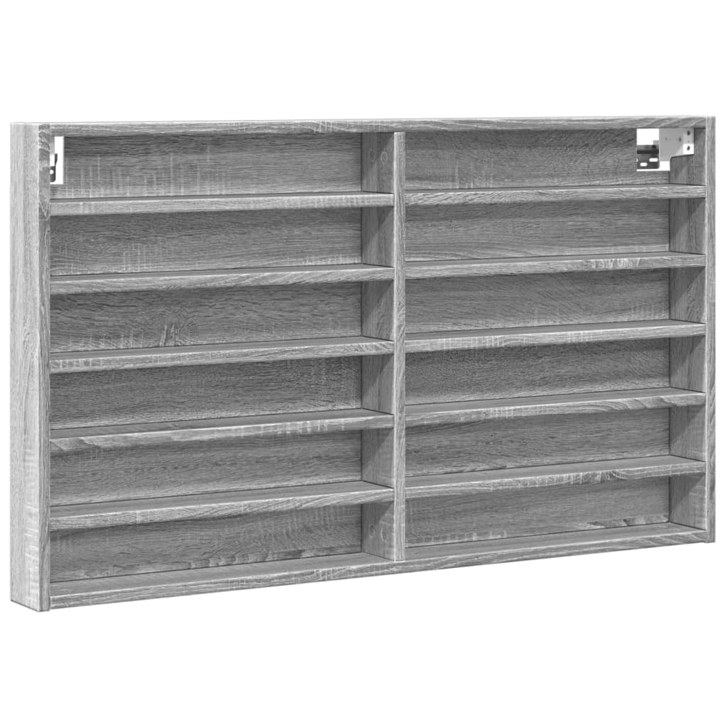 Βιτρίνα Γκρι Sonoma 100x8,5x58 εκ. από Επεξεργασμένο Ξύλο