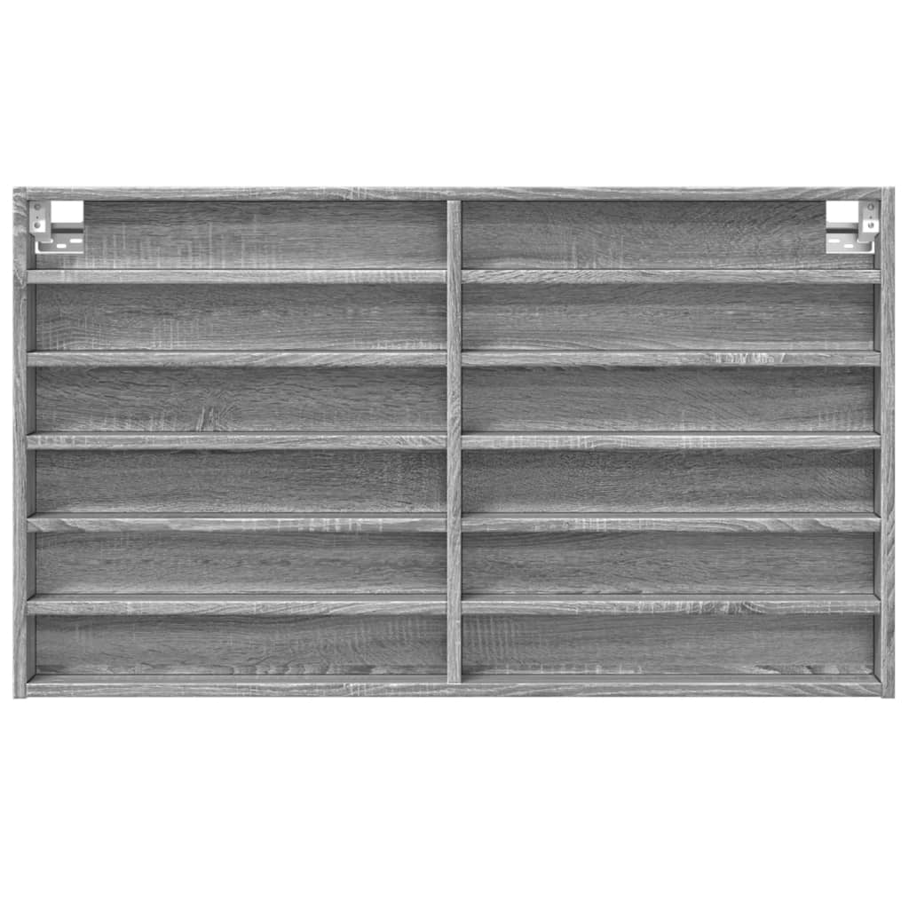 Βιτρίνα Γκρι Sonoma 100x8,5x58 εκ. από Επεξεργασμένο Ξύλο