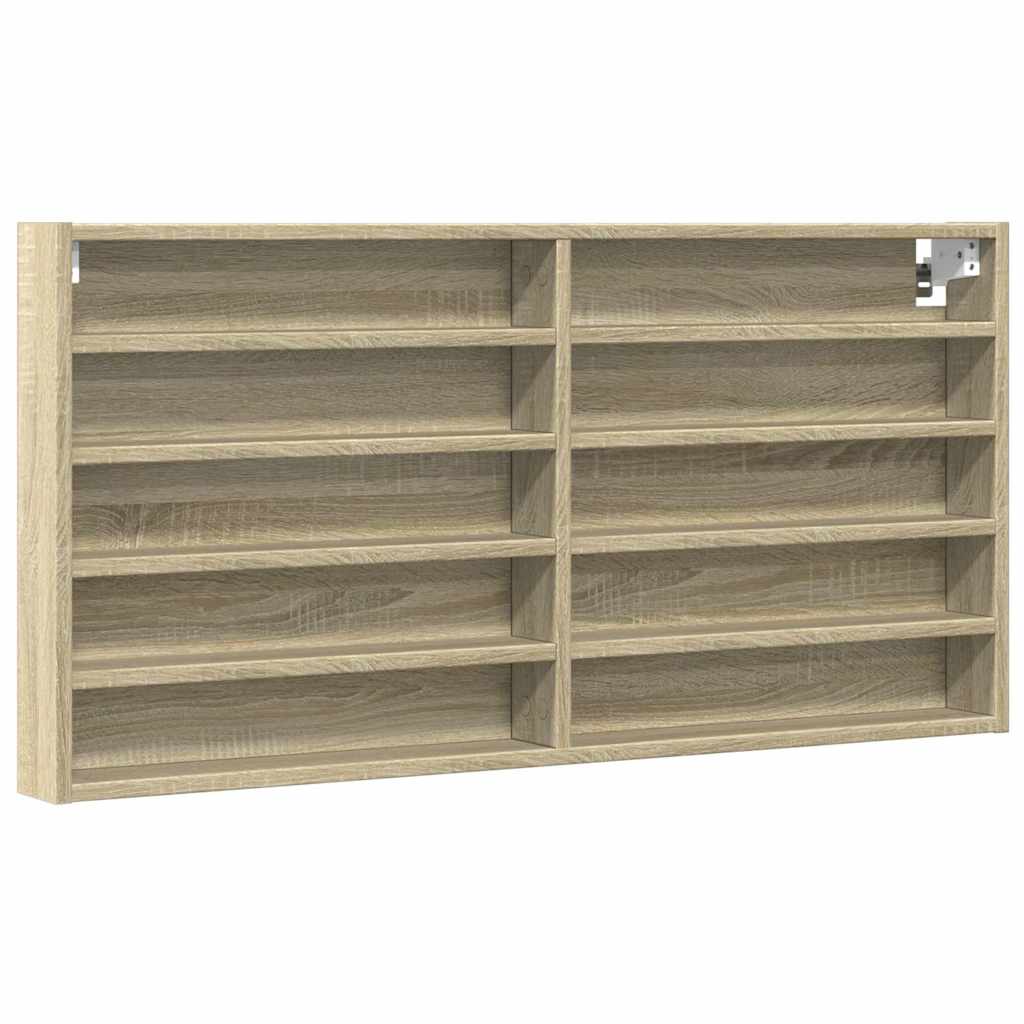Βιτρίνα Χρώμα Sonoma Δρυς 100x8,5x50 εκ. από Επεξεργασμένο Ξύλο - Pakobazaar