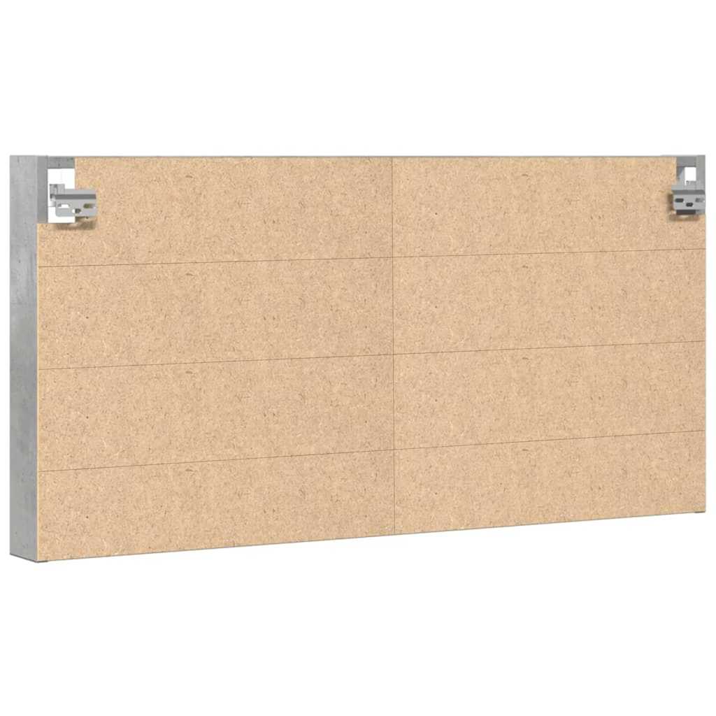 Βιτρίνα Γκρι Σκυροδέματος 100x8,5x50 εκ. από Επεξεργασμένο Ξύλο - Pakobazaar
