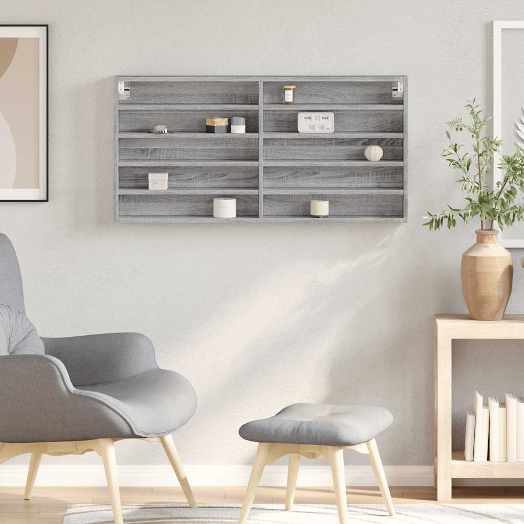 Βιτρίνα Γκρι Sonoma 100x8,5x50 εκ. από Επεξεργασμένο Ξύλο - Pakobazaar