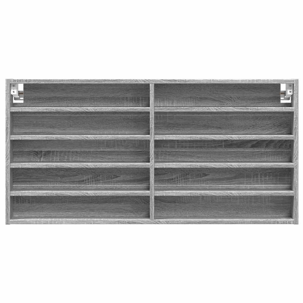 Βιτρίνα Γκρι Sonoma 100x8,5x50 εκ. από Επεξεργασμένο Ξύλο - Pakobazaar