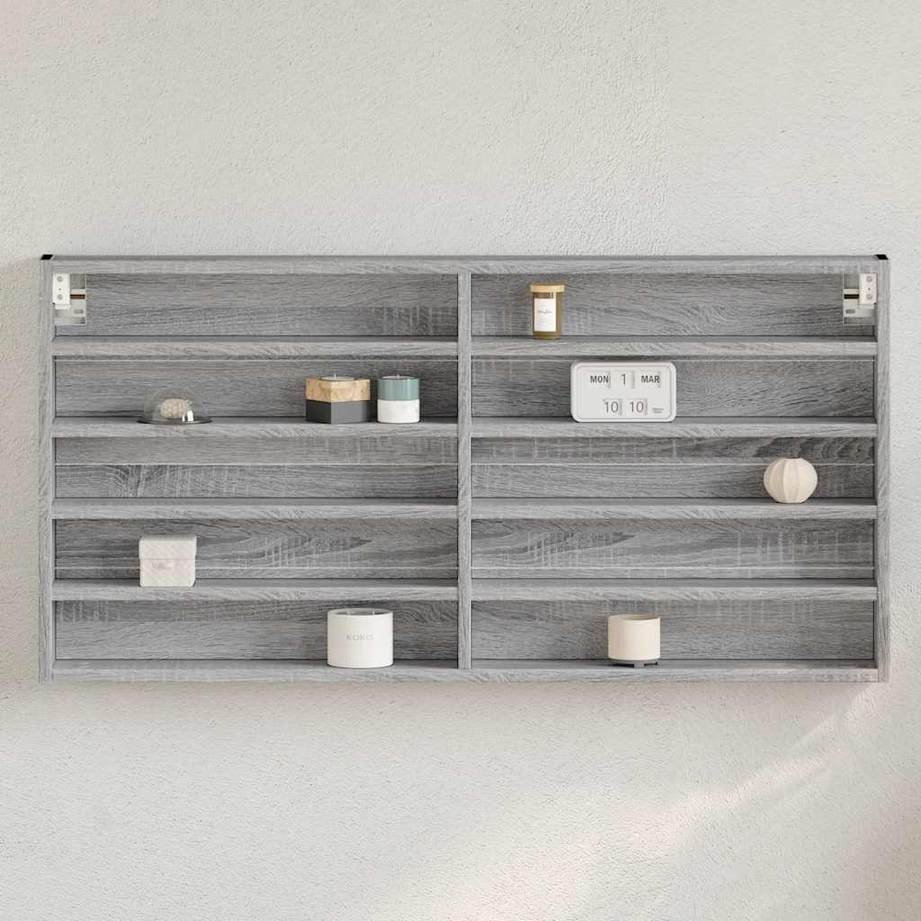 Βιτρίνα Γκρι Sonoma 100x8,5x50 εκ. από Επεξεργασμένο Ξύλο - Pakobazaar