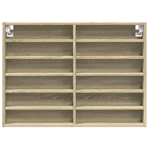 Βιτρίνα Χρώμα Sonoma Δρυς 80x8,5x58 εκ. από Επεξεργασμένο Ξύλο