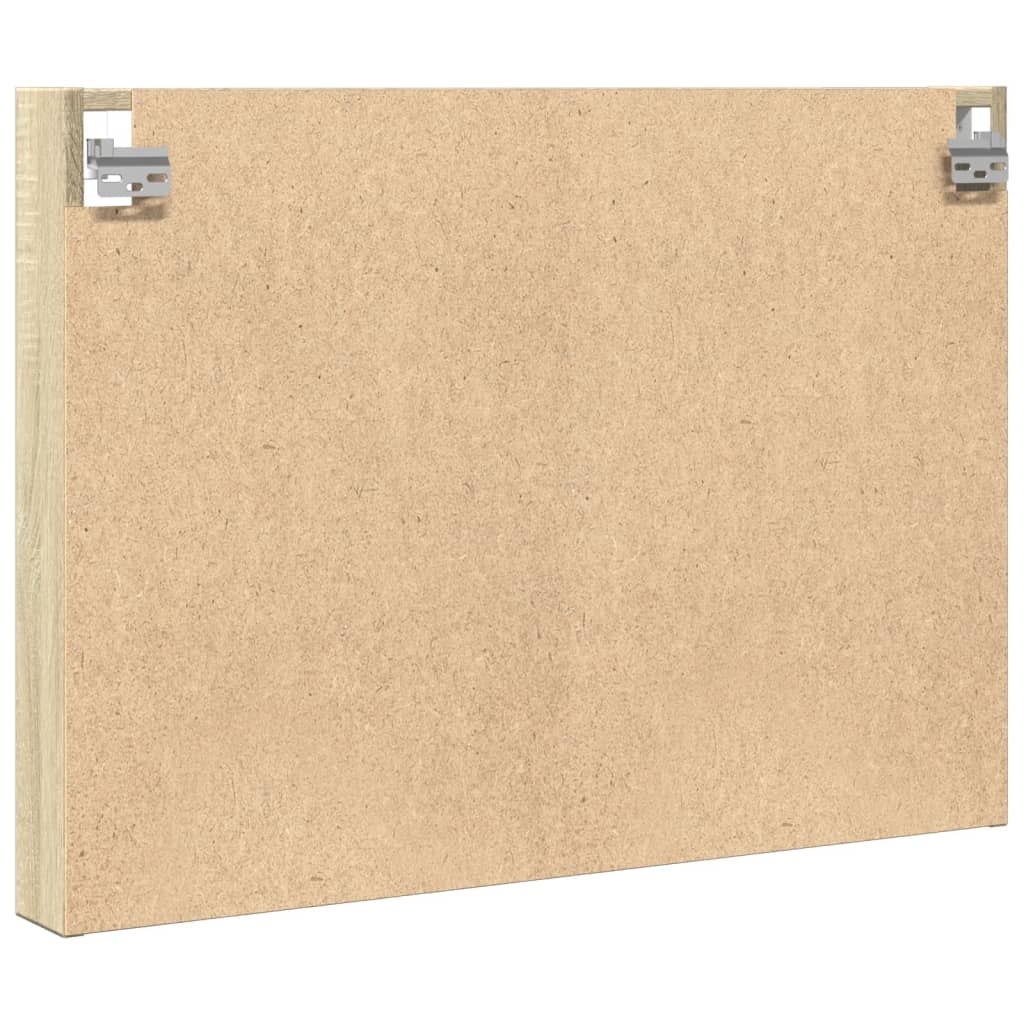 Βιτρίνα Χρώμα Sonoma Δρυς 80x8,5x58 εκ. από Επεξεργασμένο Ξύλο