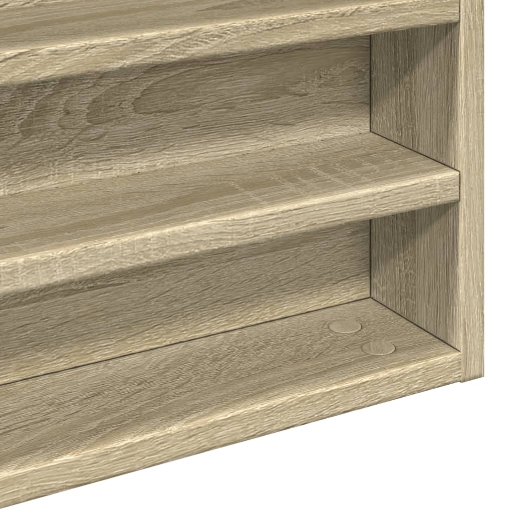 Βιτρίνα Χρώμα Sonoma Δρυς 80x8,5x58 εκ. από Επεξεργασμένο Ξύλο