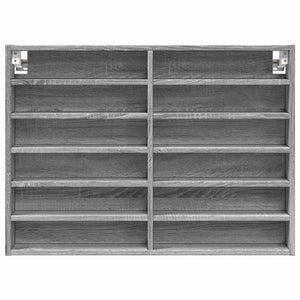 Βιτρίνα Γκρι Sonoma 80x8,5x58 εκ. από Επεξεργασμένο Ξύλο